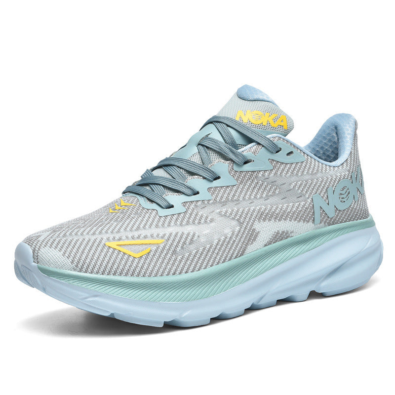 Unisex cushioned street running shoes with maximum EVA midsole and breathable knit upper Mune Fashion