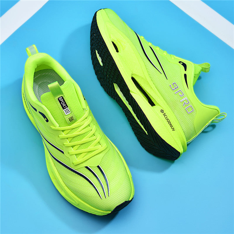 Unisex lightweight running shoes with cushioning platform sole and breathable upper material Mune Fashion