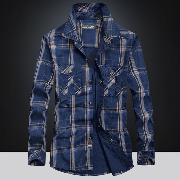 Men's Checked Work Shirt Mune Fashion