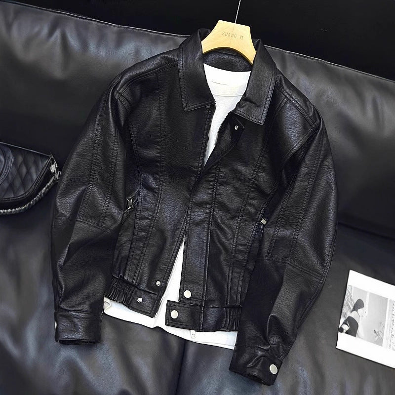 Women's Fashion Leather Jacket Mune Fashion