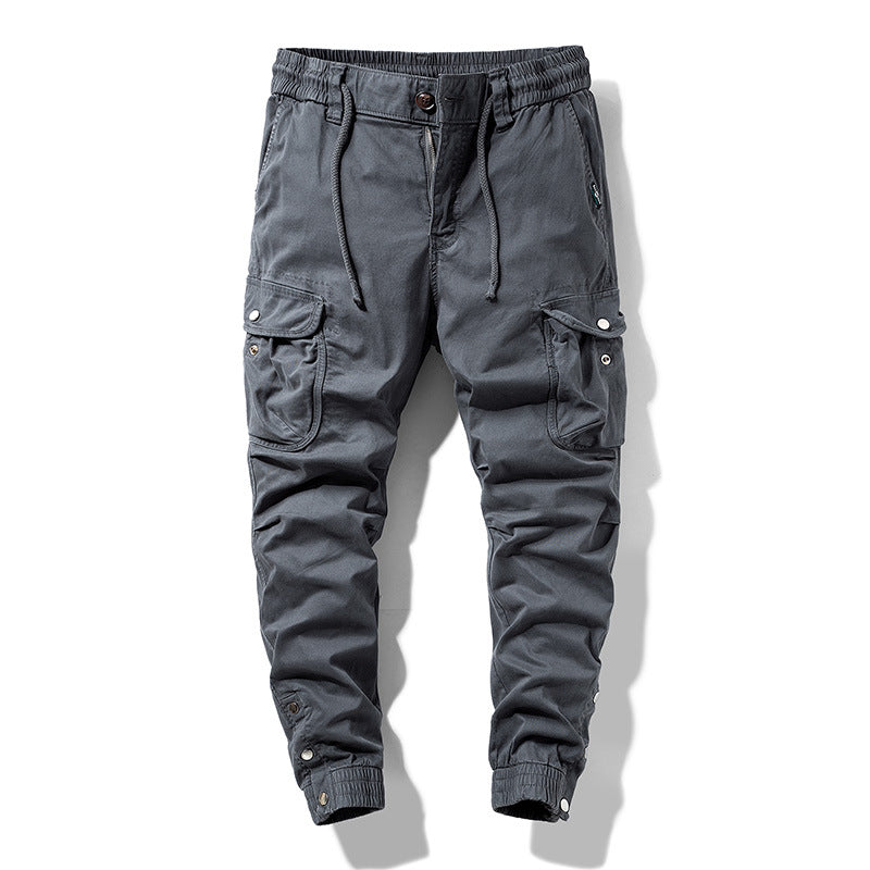 Herren Cargo-Joggerhose im Utility-Look mit elastischem Bund, Mehrfach-Taschen und gerippten Beinabschlüssen Mune Fashion