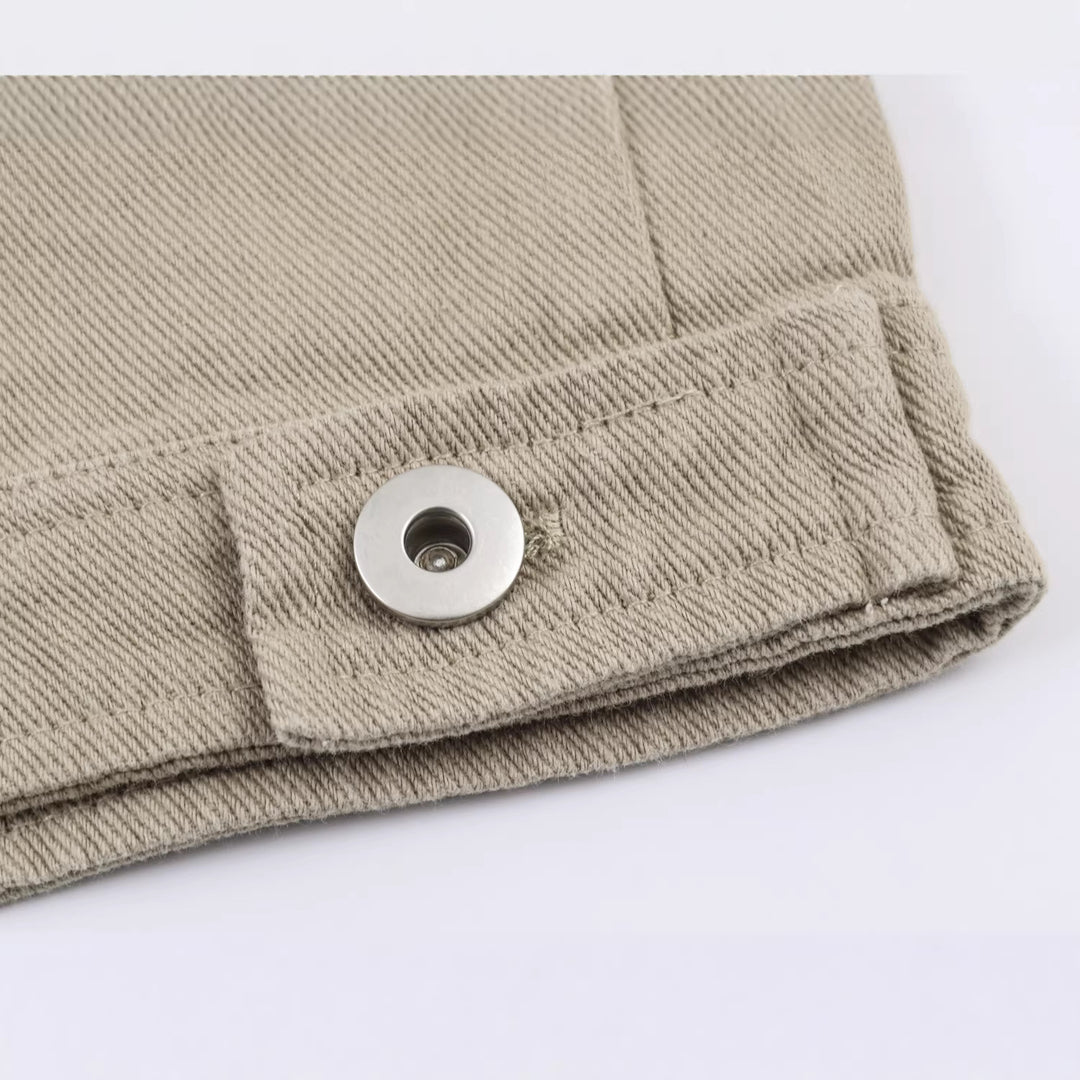 Women's short blouson in worker look with cord collar and zip pocket Mune Fashion