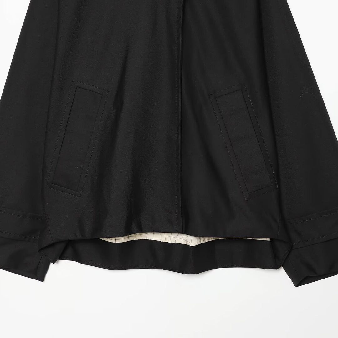 Ladies Short Water-Repellent Hooded Jacket with Snap Button Placket and Patch Pockets Mune Fashion