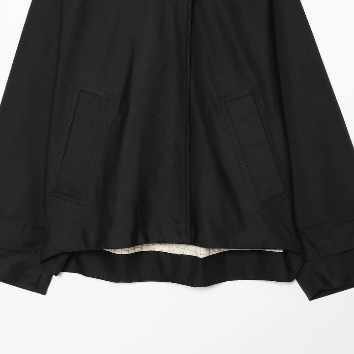 Ladies Short Water-Repellent Hooded Jacket with Snap Button Placket and Patch Pockets Mune Fashion