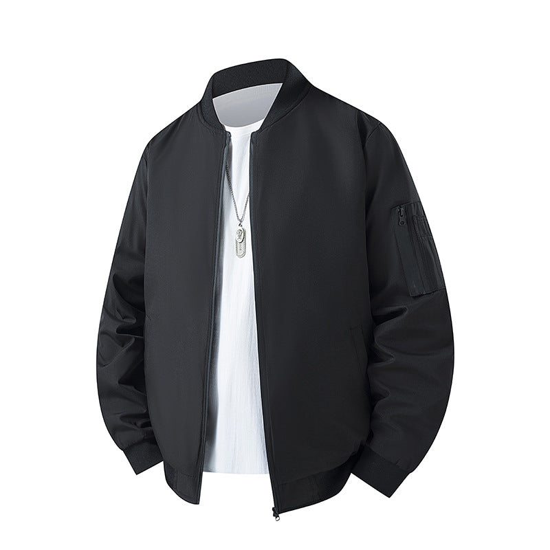 Herren Leichte Bomberjacke im MA‑1 Look mit Ärmeltasche und gerippten Bündchen Mune Fashion