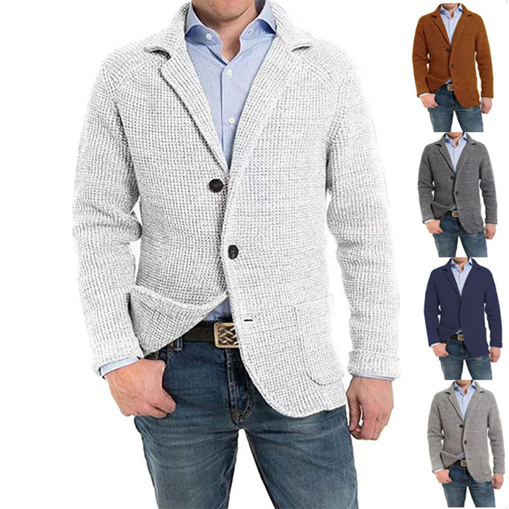 Men's structured knit blazer with patch pockets Mune Fashion