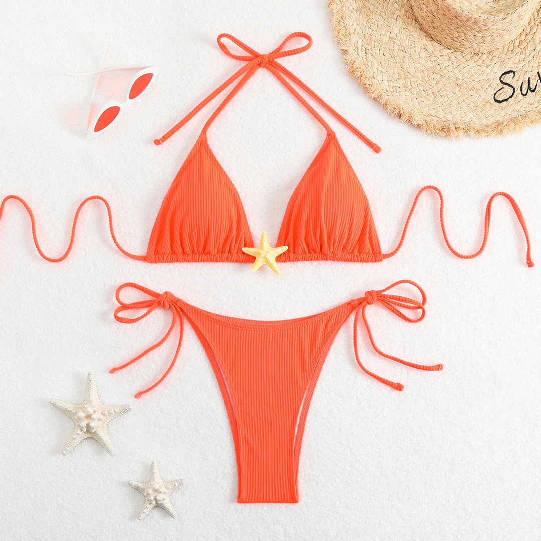 Women's Triangle Bikini with refined ruffles and playful accents Mune Fashion