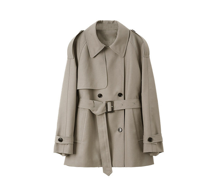 Women Fashionable Trench Coat with Tailored Cut Mune Fashion