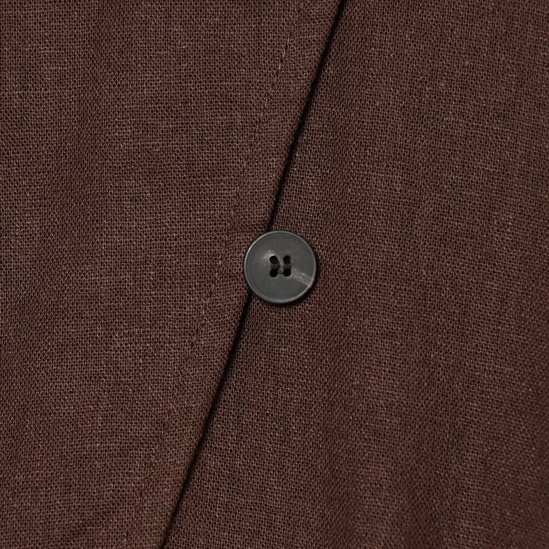 Women's Lightweight Asymmetrical Blouse Jacket with Diagonal Button Placket Mune Fashion