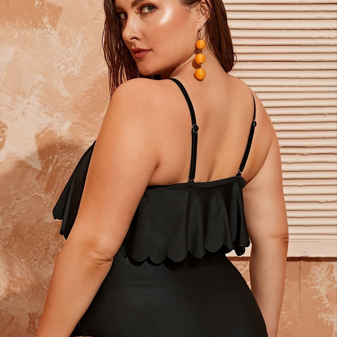 Women's One-Piece Swimsuit with Elegant Ruffle Design Mune Fashion