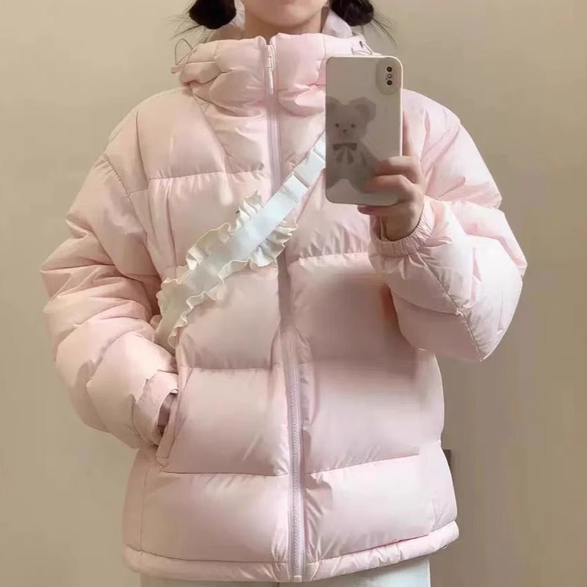 Women's Quilted Puffer Jacket with Hood and Insulating Filling Mune