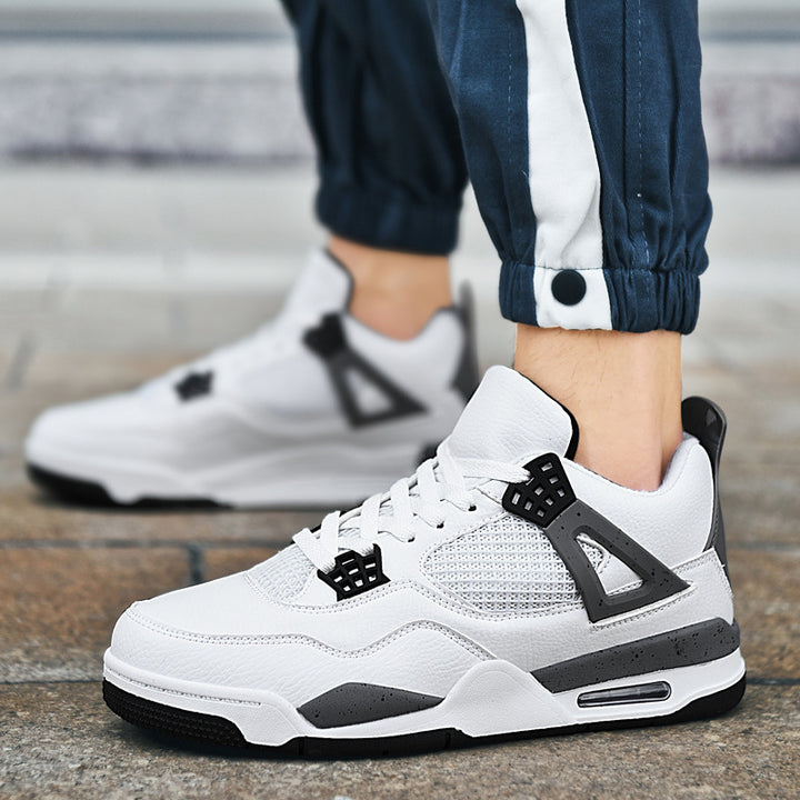 Men's retro-urban high-top sneakers with mesh panel, reinforced heel cap, and cushioning air unit Mune Fashion