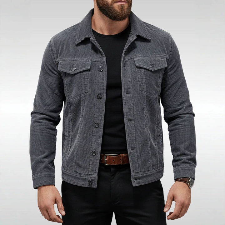 Men's cord jacket with pockets
