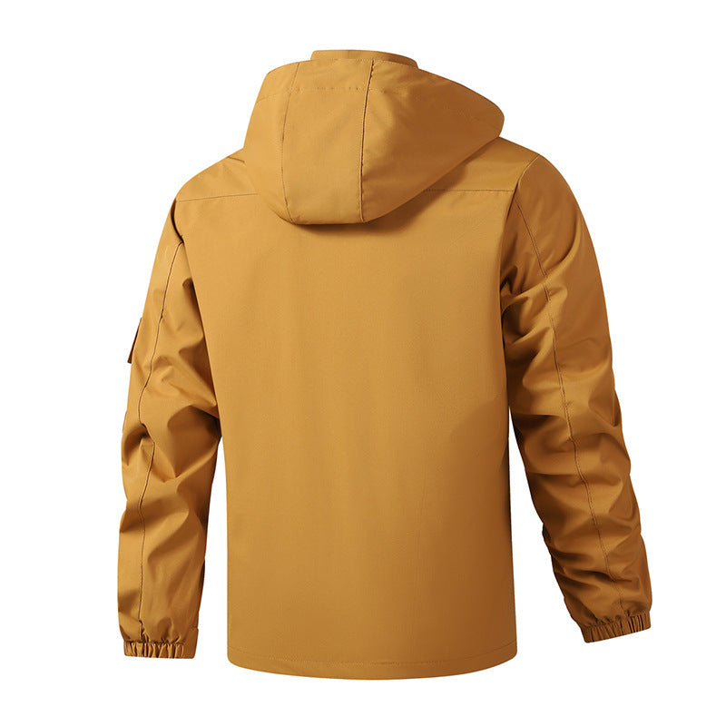 Men's Water-Repellent Outdoor Jacket with Adjustable Collar Mune Fashion