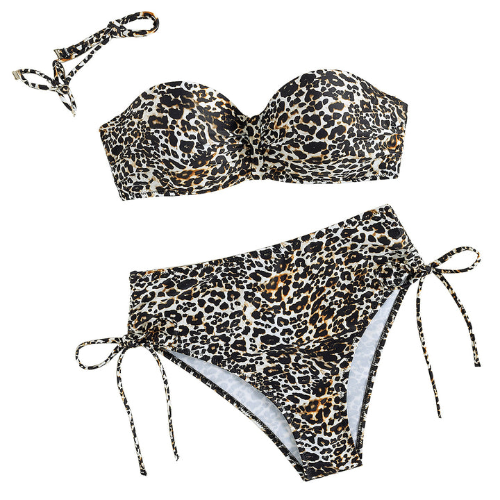 Ladies' Beach Bikini with sophisticated leopard pattern and high-waisted cut Mune Fashion