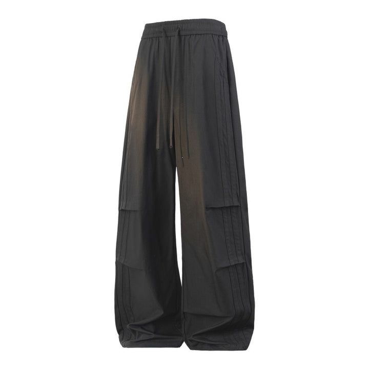 Women Wide Layered Lounge Pants with Cargo Details & Elastic Drawstring Mune Fashion