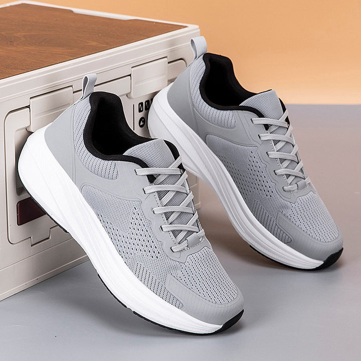 Unisex knitted comfort walking sneakers with ergonomic wave midsole and reinforced toe cap Mune Fashion