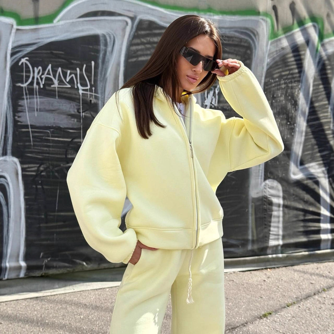 Women's Sporty Oversized Hoodie and Jogging Pants Set Mune Fashion