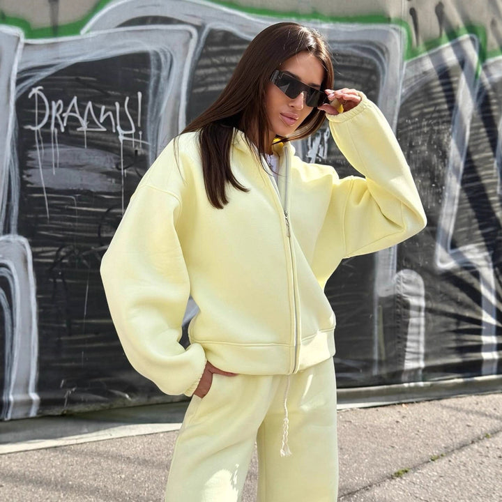Women's Sporty Oversized Hoodie and Jogging Pants Set Mune Fashion