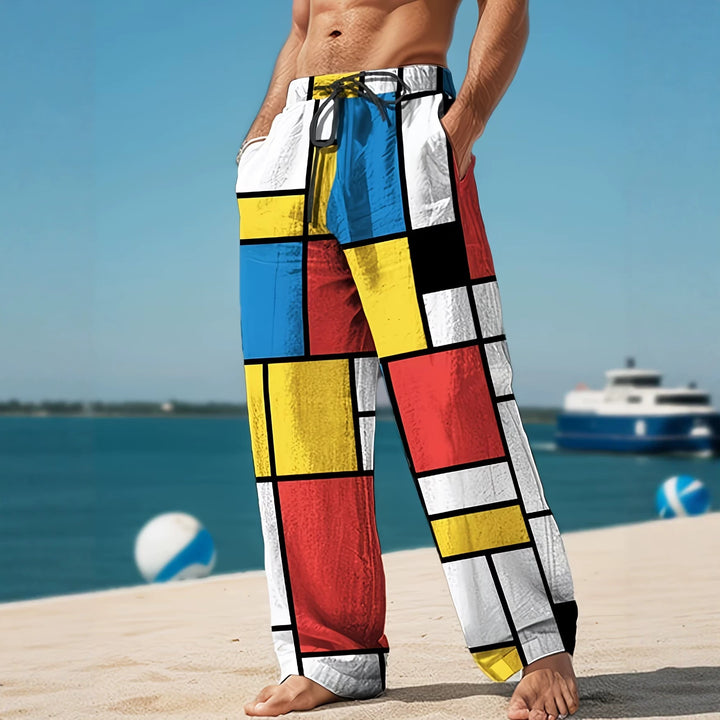 Men's Colorful Beach Pants with Graphic Pattern Mix Mune Fashion