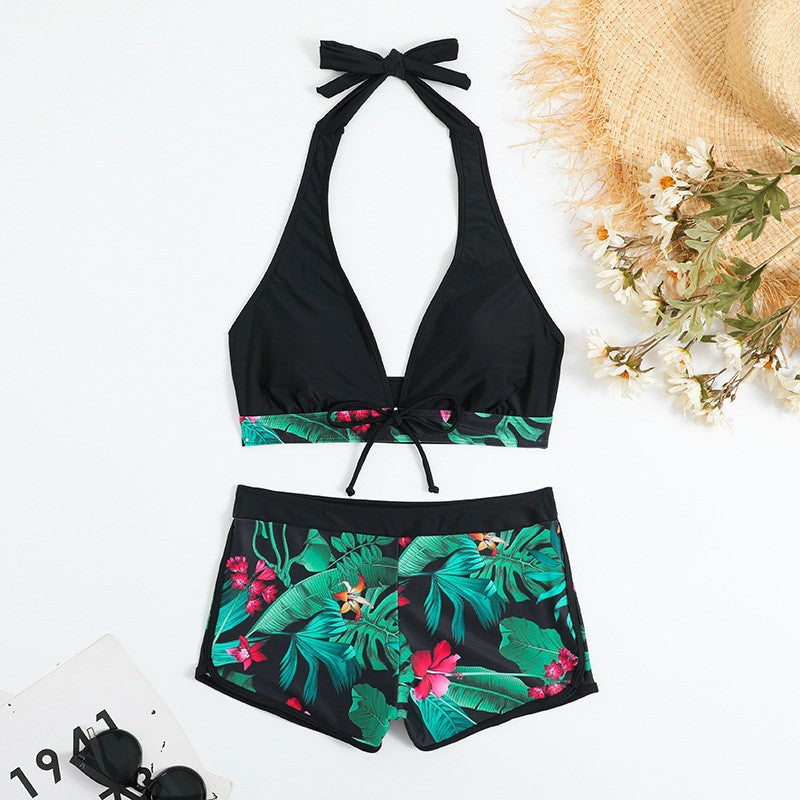 Women's Sporty Bikini Set with Concealed Belly Mune Fashion