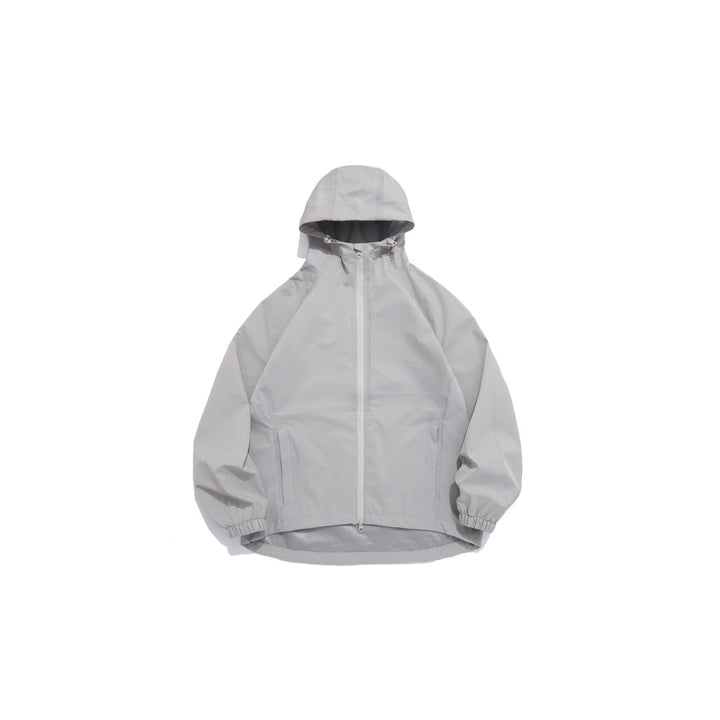 Unisex Lightweight Rain Jacket with Hood, Two-Way Zipper and Extended Hem Mune Fashion