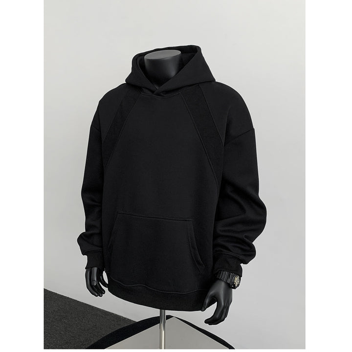 Men's Oversize Hoodie with Diagonal Insert and Kangaroo Pocket Mune Fashion