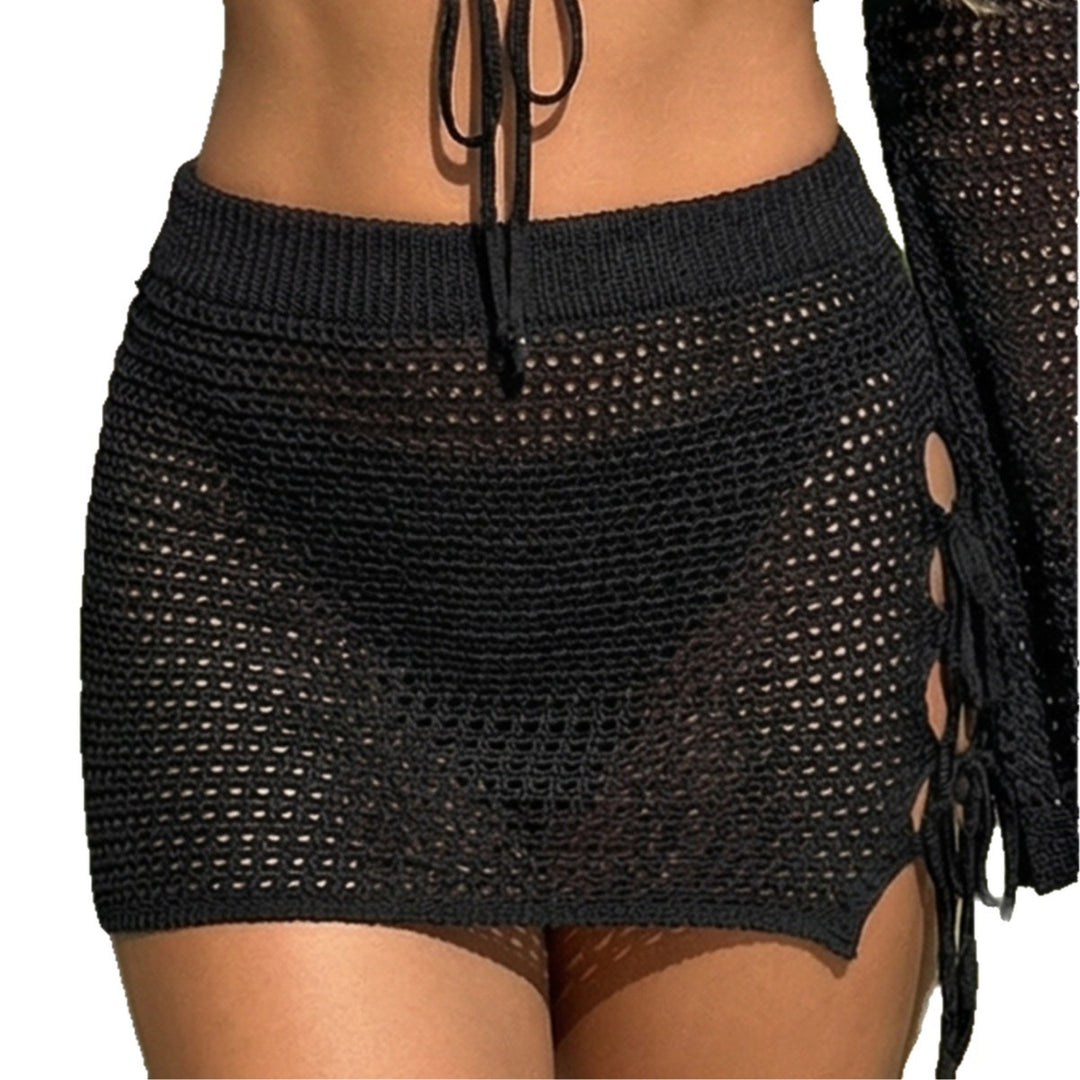 Women's Transparent Crochet Beach Skirt Mune Fashion