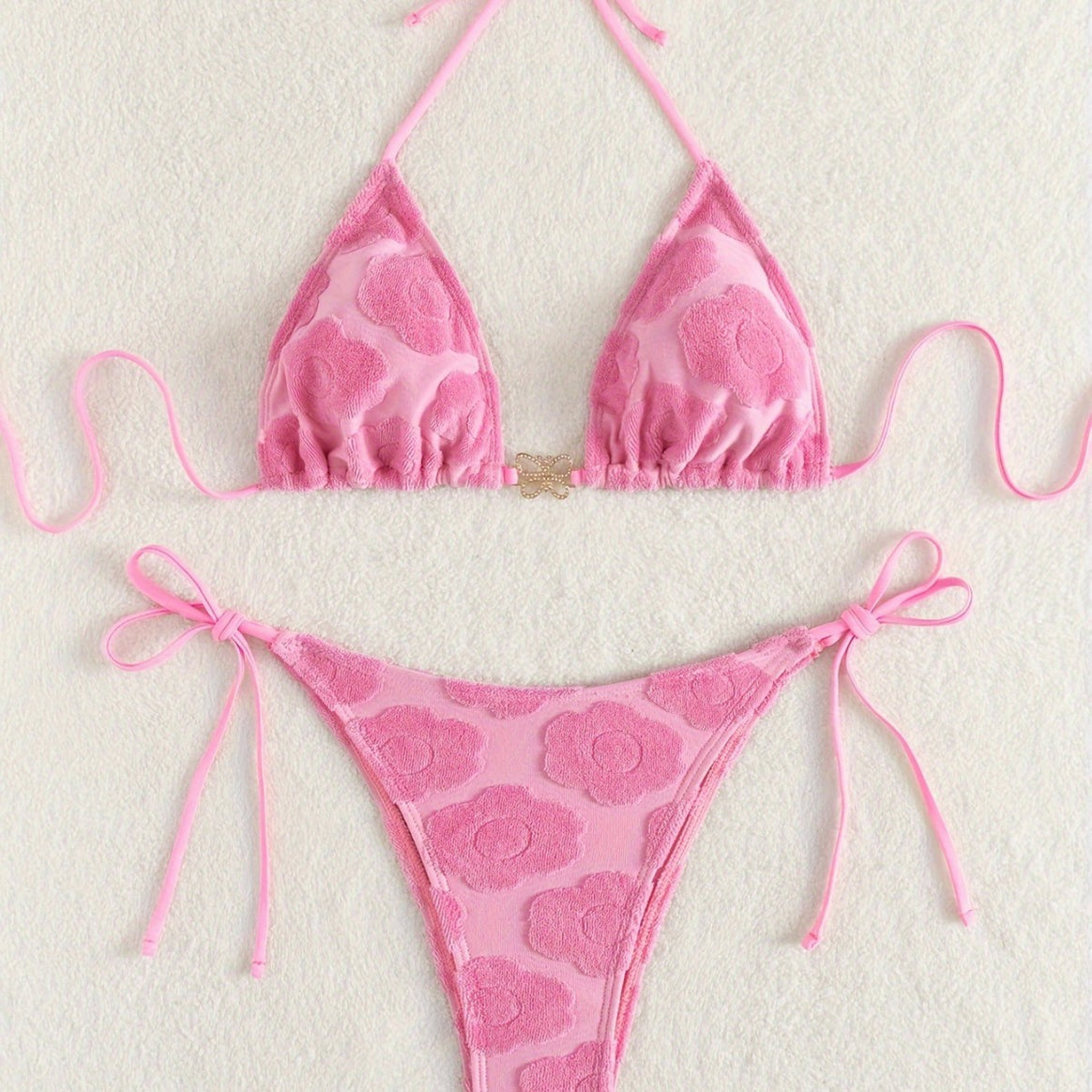Women's bikini set with sophisticated floral pattern and adjustable straps Mune Fashion