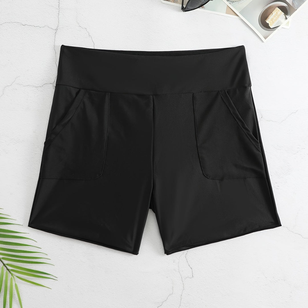 Women’s swim shorts with high waistband and side pockets Mune Fashion