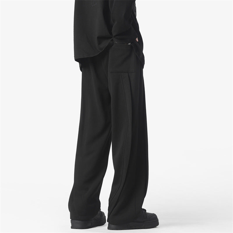 Men's Wide Pleated Jogging Pants in Palazzo Cut Mune Fashion