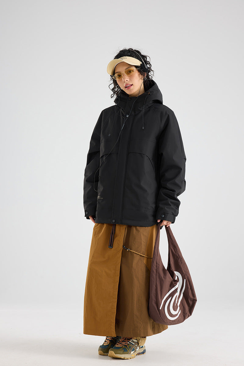 Women's waterproof breathable hooded jacket in technical oversized cut Mune Fashion