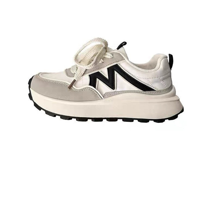 Women's Platform Chunky Sneaker with sculpted EVA sole, trail profile, and padded comfort collar Mune Fashion