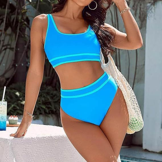 Ladies' Sportive Bikini Set with High Waist Mune Fashion