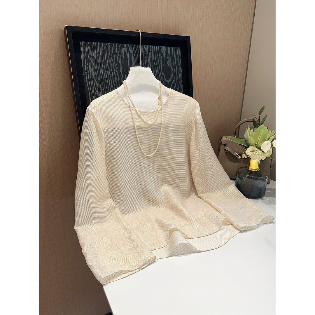 Women Flowing and Elegant Long Sleeve Blouse Mune Fashion