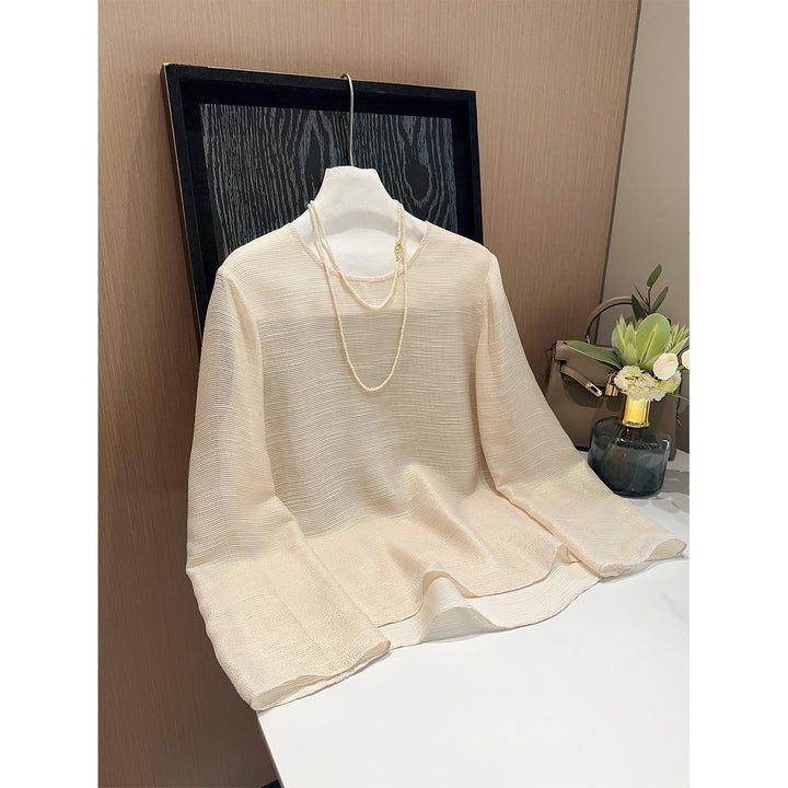 Women Flowing and Elegant Long Sleeve Blouse Mune Fashion