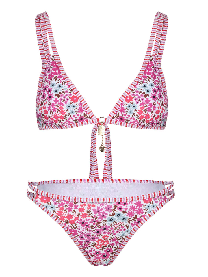 Women's bikini set with floral pattern and adjustable straps Mune Fashion