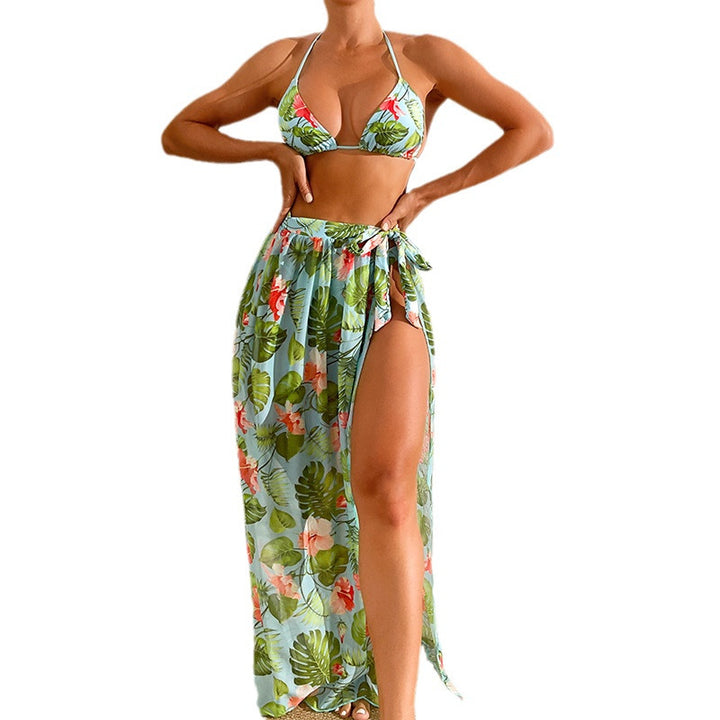 Women's Bikini Set with Floral Maxi Skirt Mune Fashion