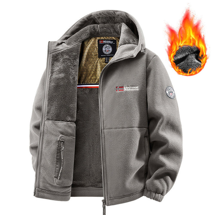 Men's Fleece Jacket with Hood Mune Fashion