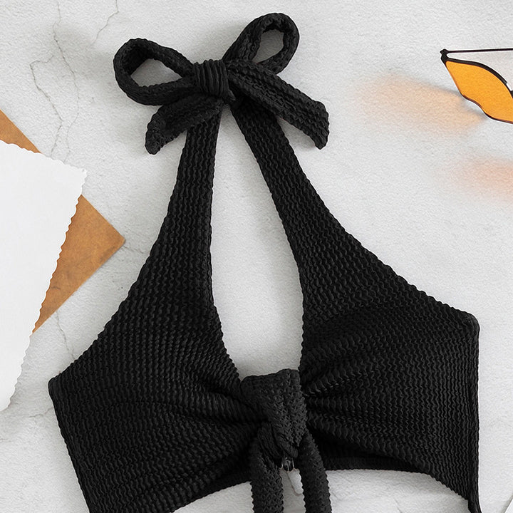 Ladies Cut-Out One-Piece Swimsuit with Knot Detail Mune Fashion