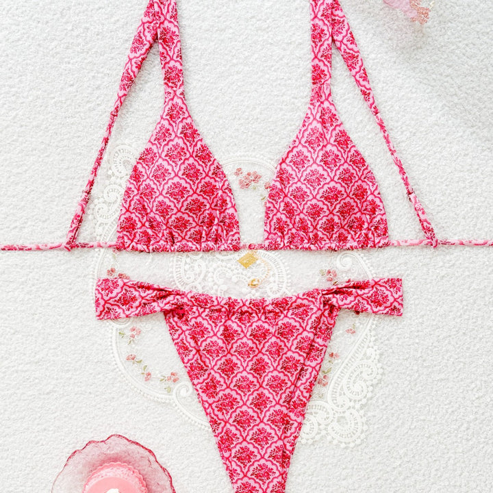 Women's triangle bikini with floral leopard pattern Mune Fashion