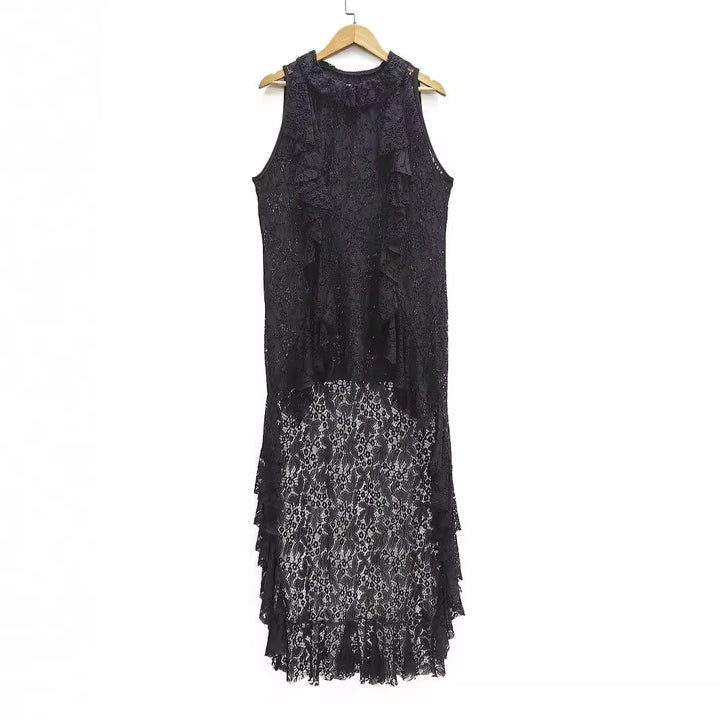 Ladies elegant lace dress with ruffle details Mune Fashion