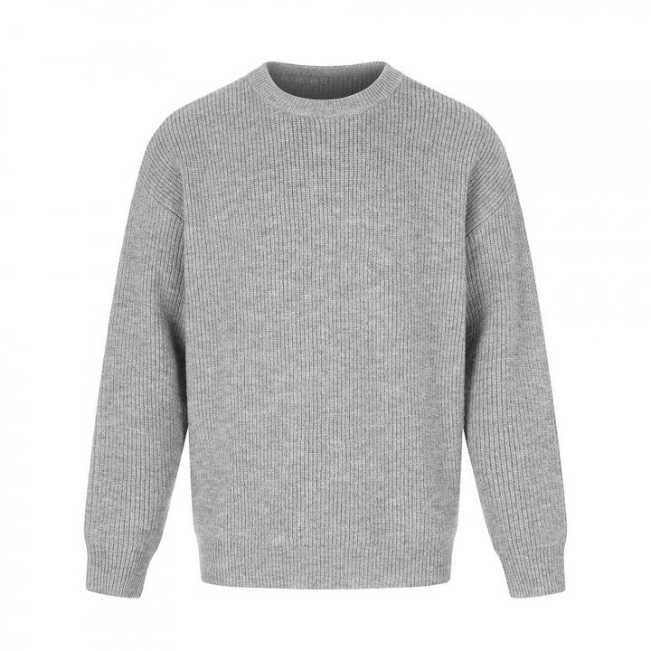Unisex Soft Oversized Ribbed Sweater with Relaxed Fit and Tonal Texture Mune Fashion