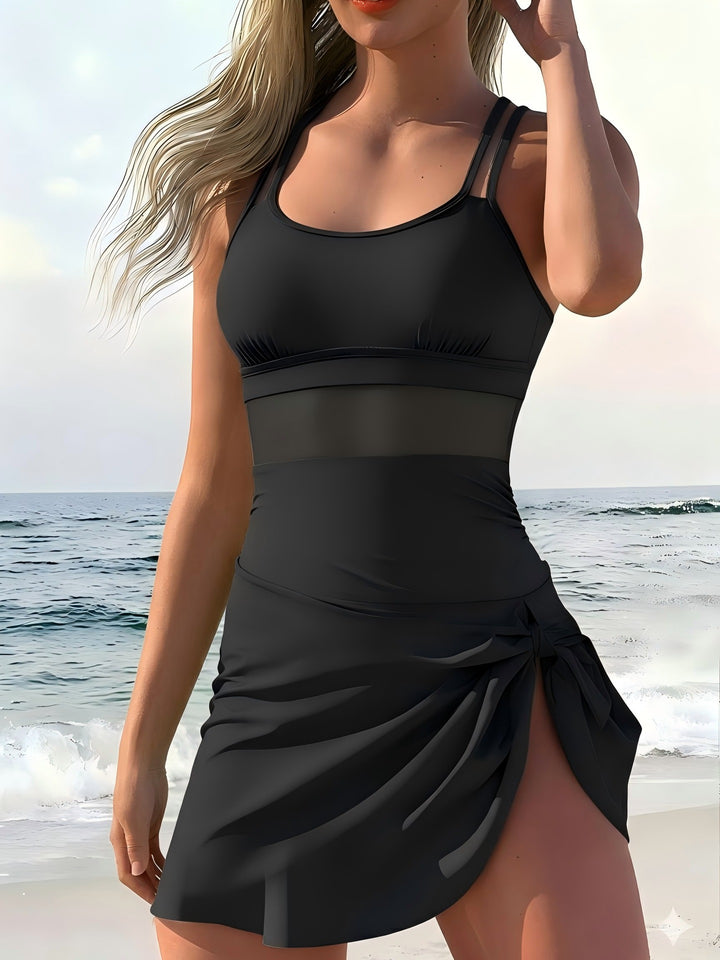 Women's Sporty Tankini with Wrap Skirt Mune Fashion