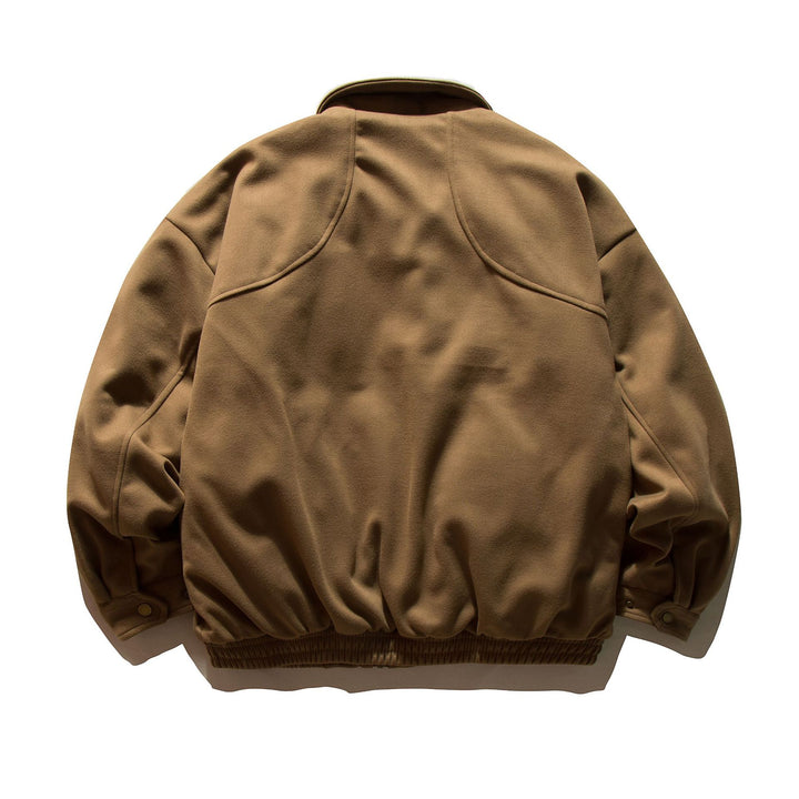 Men's Padded Bomber Jacket in Oversized Style with Shirt Collar and Elastic Hem Mune Fashion