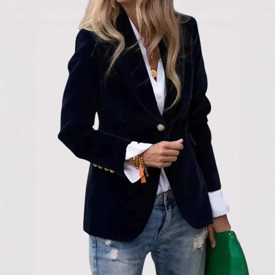 Women's Elegant Velvet Blazer