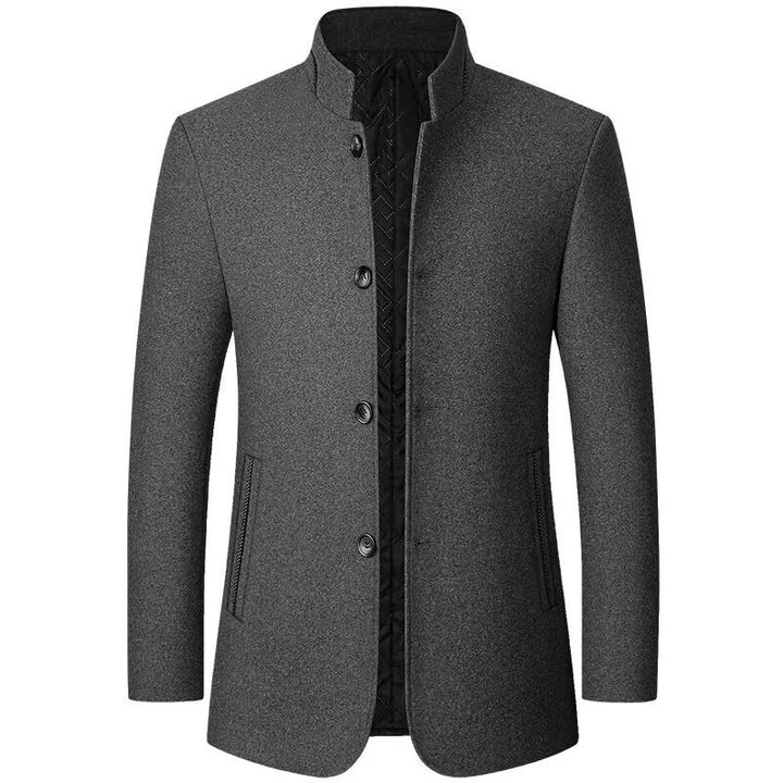 Men's Stand Collar Coat with Quilted Thermal Insulation Mune Fashion