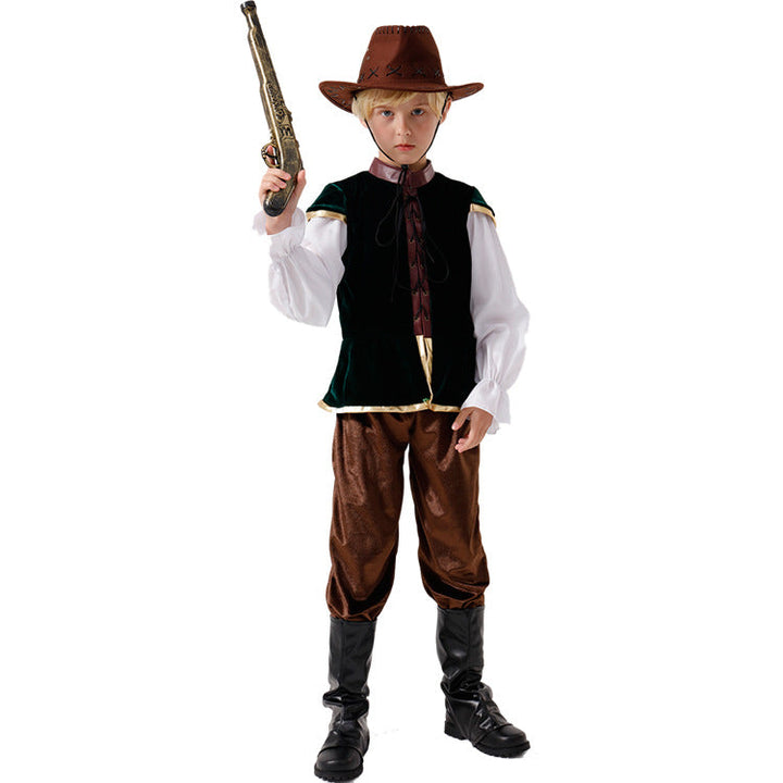 Boys Wild West Costume with Hat and Pistol Mune Fashion