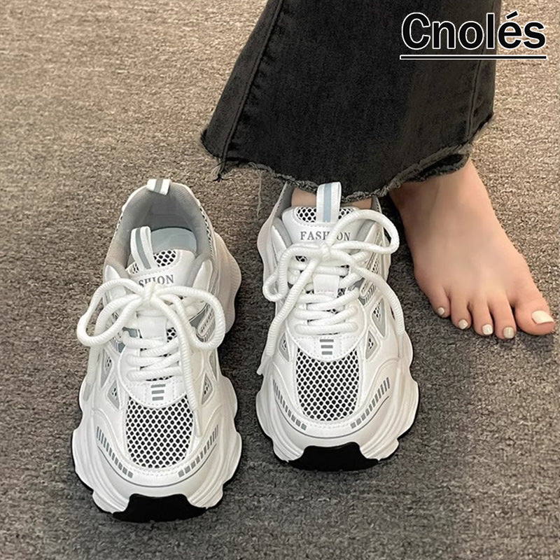 Women's Chunky Fashion Sneakers with breathable mesh upper and non-slip sole Mune Fashion