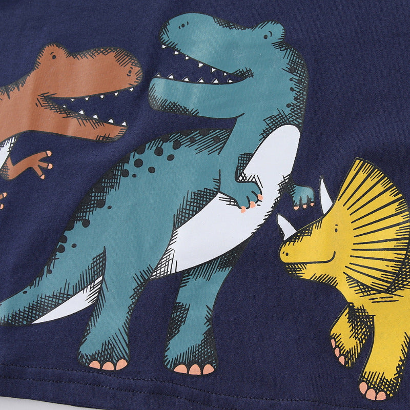 Boys T-shirt with cute dinosaur appliqués Mune Fashion